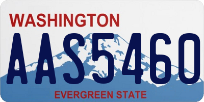 WA license plate AAS5460