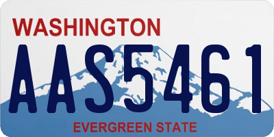 WA license plate AAS5461