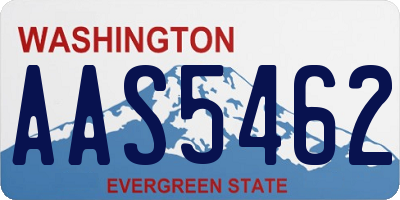 WA license plate AAS5462