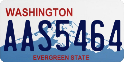 WA license plate AAS5464