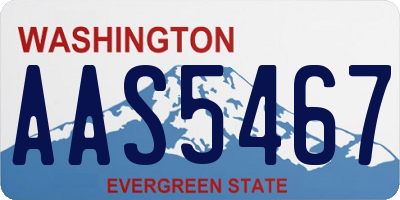 WA license plate AAS5467
