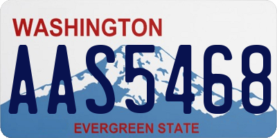 WA license plate AAS5468