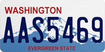 WA license plate AAS5469