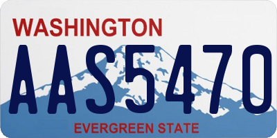 WA license plate AAS5470