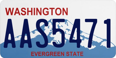 WA license plate AAS5471