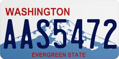 WA license plate AAS5472