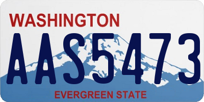 WA license plate AAS5473