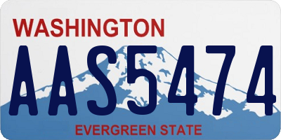 WA license plate AAS5474