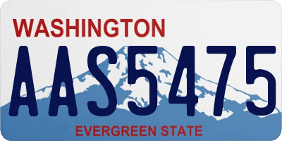 WA license plate AAS5475