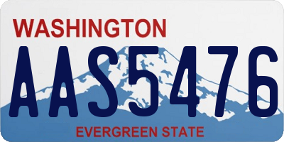 WA license plate AAS5476