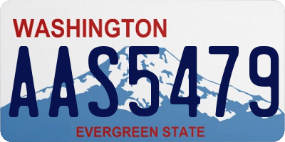 WA license plate AAS5479