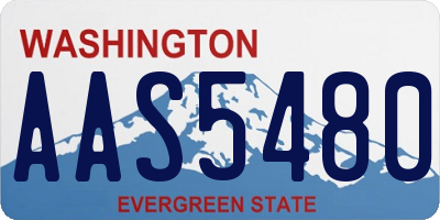 WA license plate AAS5480