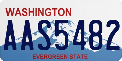 WA license plate AAS5482