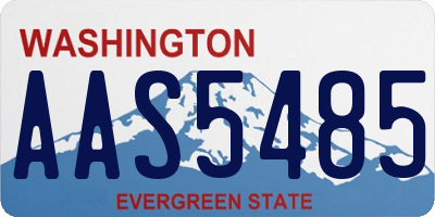 WA license plate AAS5485