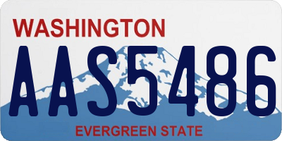 WA license plate AAS5486
