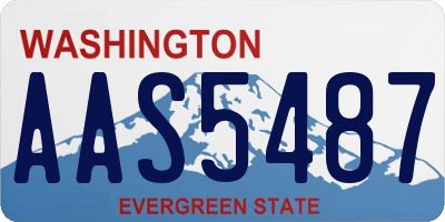 WA license plate AAS5487