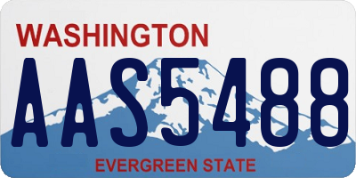 WA license plate AAS5488