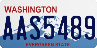 WA license plate AAS5489