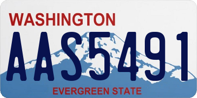 WA license plate AAS5491