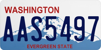 WA license plate AAS5497