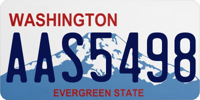 WA license plate AAS5498