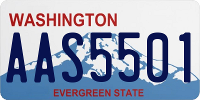 WA license plate AAS5501