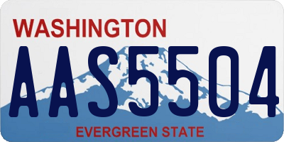 WA license plate AAS5504