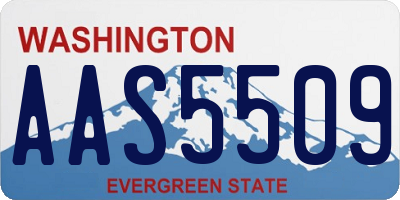 WA license plate AAS5509