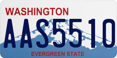 WA license plate AAS5510