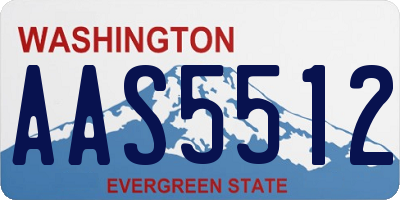 WA license plate AAS5512