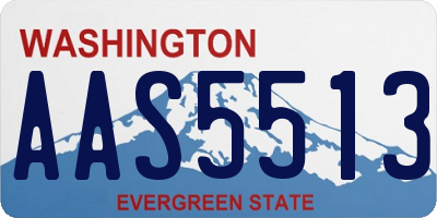 WA license plate AAS5513