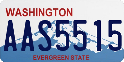 WA license plate AAS5515