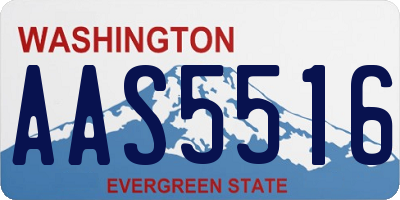 WA license plate AAS5516