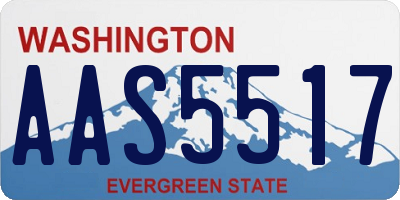 WA license plate AAS5517