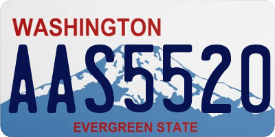 WA license plate AAS5520