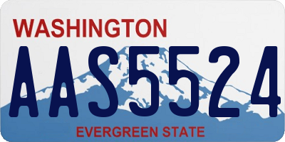 WA license plate AAS5524