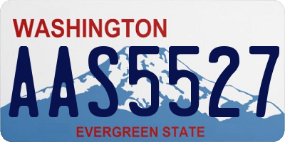 WA license plate AAS5527