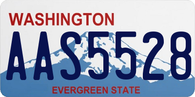 WA license plate AAS5528