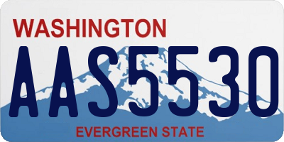 WA license plate AAS5530