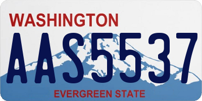 WA license plate AAS5537