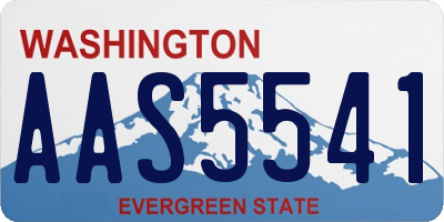 WA license plate AAS5541