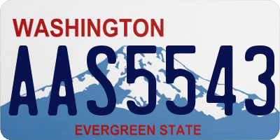 WA license plate AAS5543