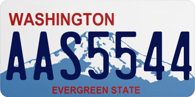 WA license plate AAS5544