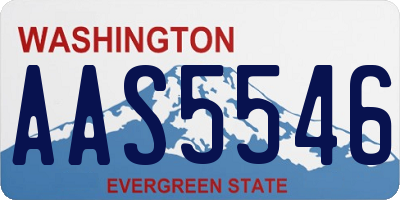 WA license plate AAS5546