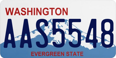 WA license plate AAS5548