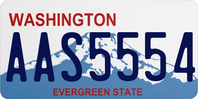 WA license plate AAS5554