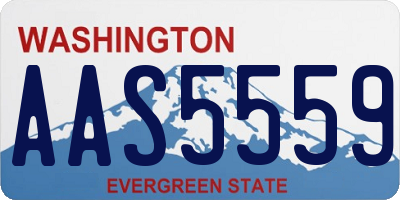 WA license plate AAS5559