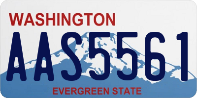 WA license plate AAS5561