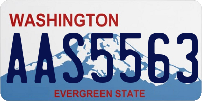 WA license plate AAS5563