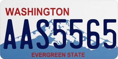 WA license plate AAS5565